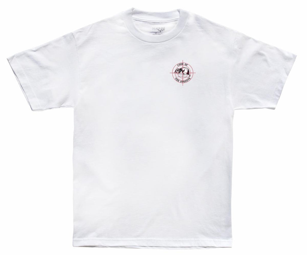 Deadline Snitches Get Stitches S/S Tee White