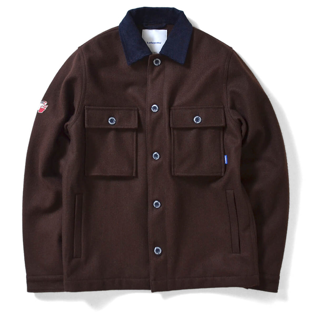 Lafayette CPO Wool Shirt Jacket Brown