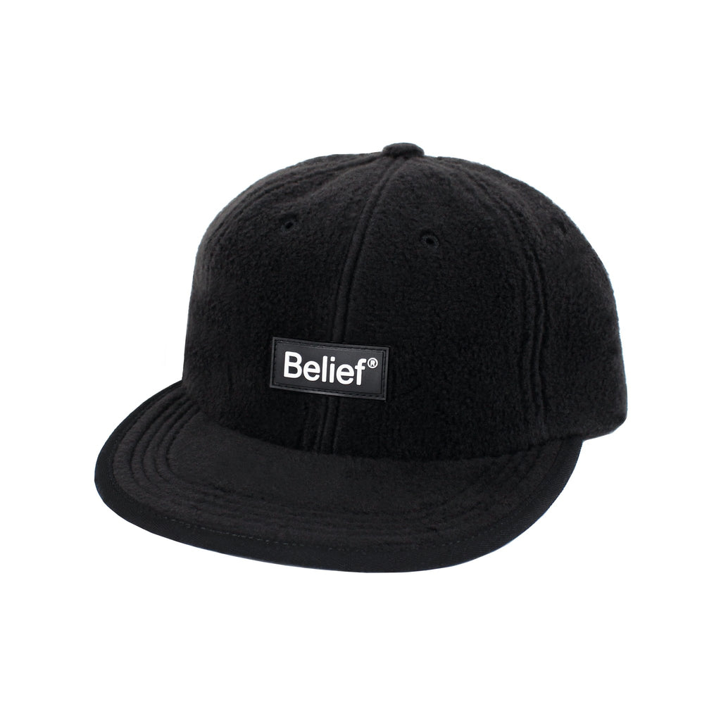 Belief NYC Fleece Logo 6 Panel Cap Black