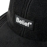 Belief NYC Fleece Logo 6 Panel Cap Black