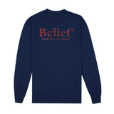 Belief NYC Studio L/S Pocket Tee Navy