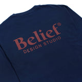 Belief NYC Studio L/S Pocket Tee Navy