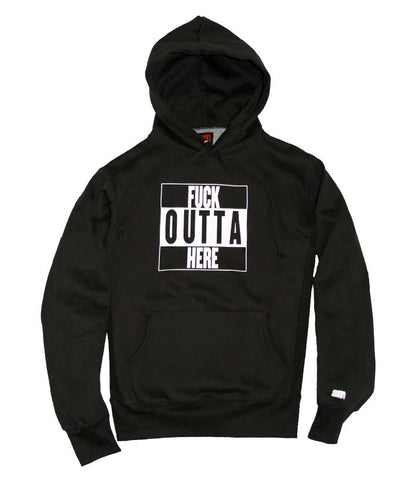 AM Aftermidnight NYC Fxxk Out Of Here Pullover Hoodie Black