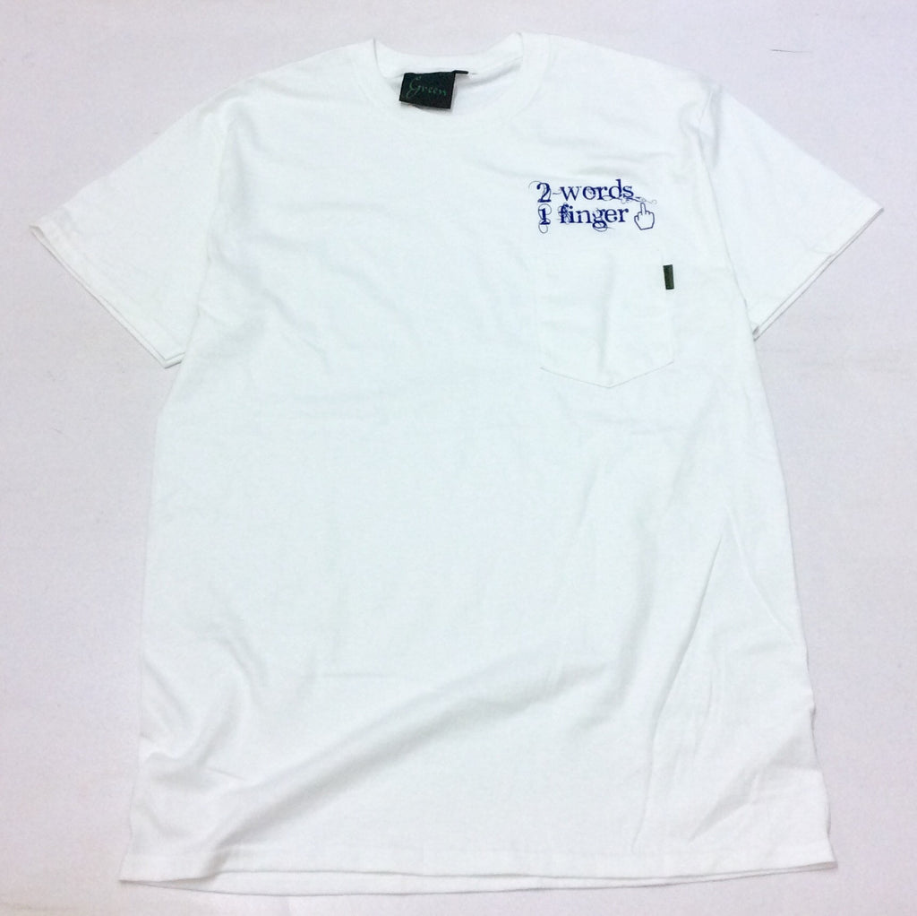 Green Finger S/S Pocket Tee White