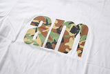 AM Aftermidnight NYC Woodland Camo AM Logo L/S Tee White