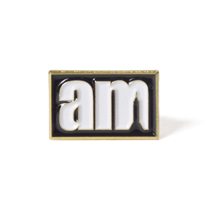 AM Aftermidnight NYC Metal Square AM Logo Pin Black