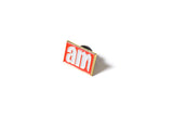 AM Aftermidnight NYC Metal Square AM Logo Pin red