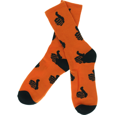 Bro Style Spooky Thumbs Crew Socks Orange/Black