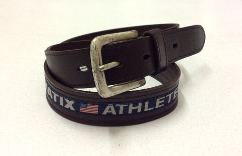 Matix Leather Belt With Buckle Brown