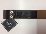Lifted Research Group (L-R-G) Brown Leather Belt With Gold Color Buckle Size Small