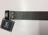 Lifted Research Group (L-R-G) Brown Leather Belt With Gold Color Buckle Size Small
