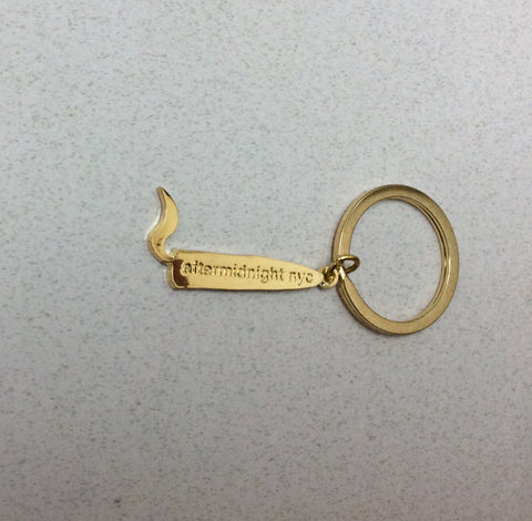 AM Aftermidnight NYC Key Chain Gold Color