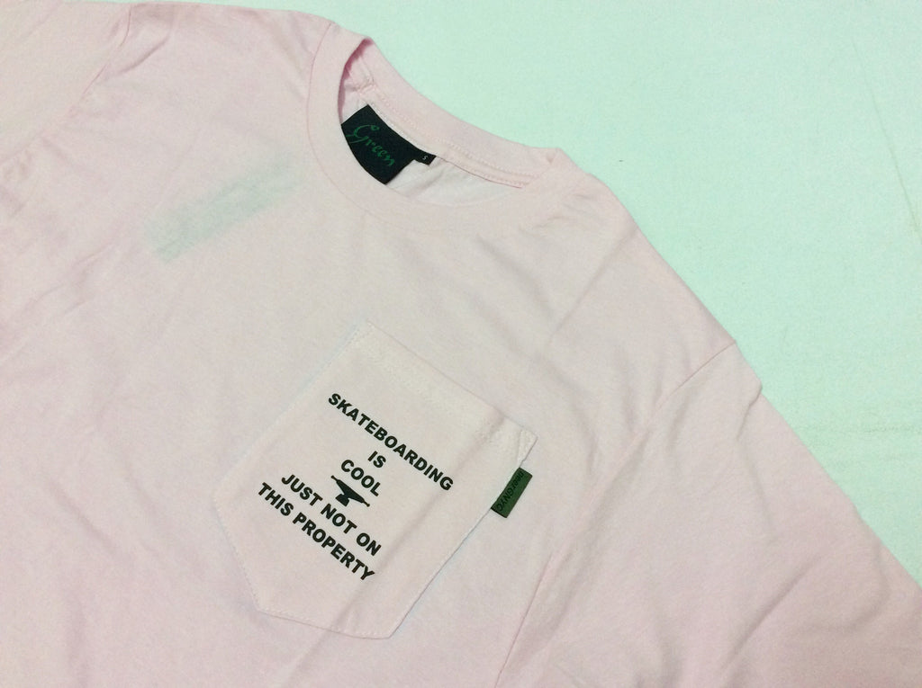 Green Property Pocket S/S Tee Pink