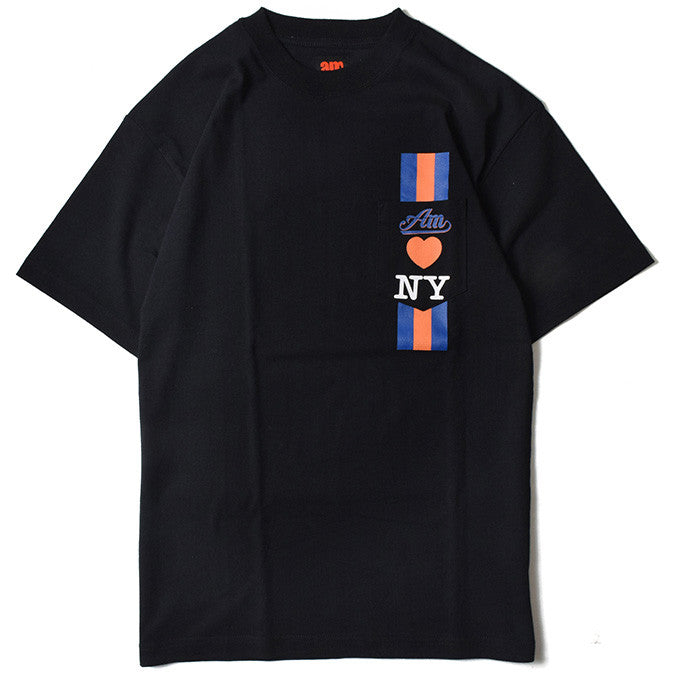 AM Aftermidnight NYC Heart NY Pocket S/S Tee Blue/Orange-Black