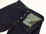 Green Five Pocket Red Line Denim Jean Navy