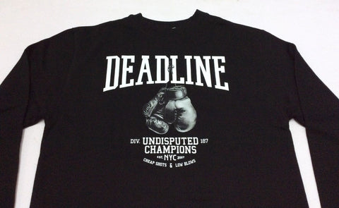 Deadline Gloves Crewneck Sweatshirt Black